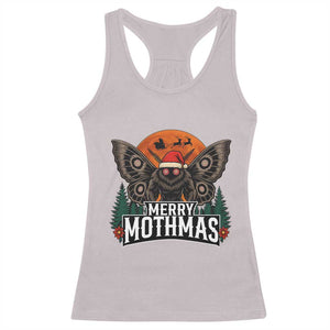 Mothman Racerback Tank Top Holiday Humor Merry Mothmas Cryptid Gift TS12 Ice Gray Print Your Wear