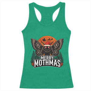 Mothman Racerback Tank Top Holiday Humor Merry Mothmas Cryptid Gift TS12 Irish Green Print Your Wear