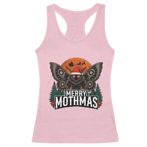 Mothman Racerback Tank Top Holiday Humor Merry Mothmas Cryptid Gift TS12 Light Pink Print Your Wear