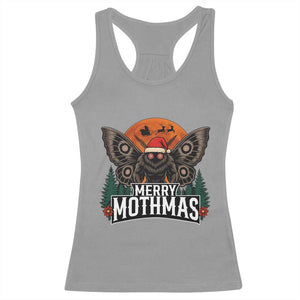 Mothman Racerback Tank Top Holiday Humor Merry Mothmas Cryptid Gift TS12 Sport Gray Print Your Wear