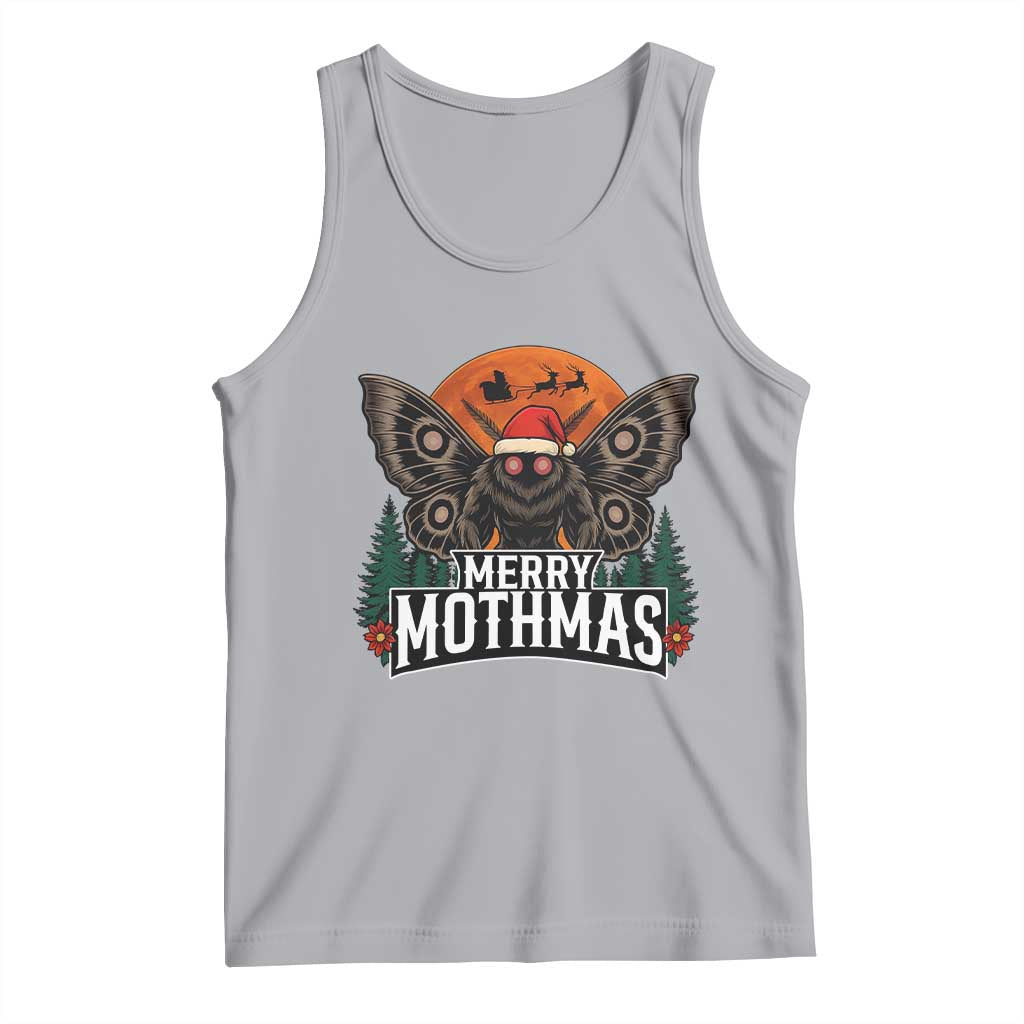 Mothman Tank Top Holiday Humor Merry Mothmas Cryptid Gift TS12 Athletic Heather Print Your Wear