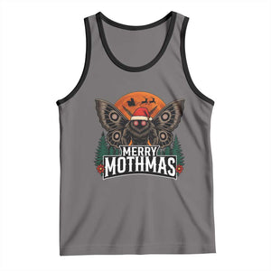 Mothman Tank Top Holiday Humor Merry Mothmas Cryptid Gift TS12 Deep Heather Black Print Your Wear