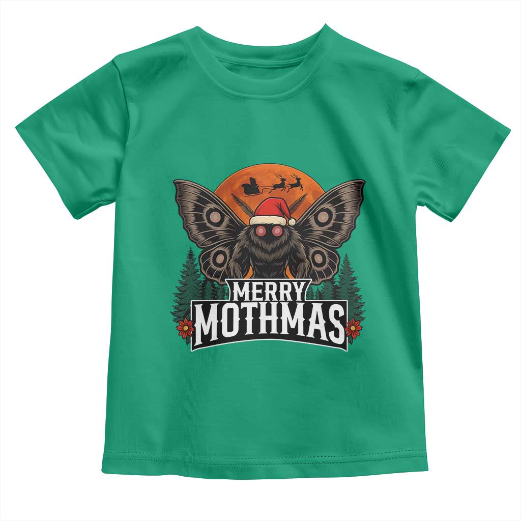 Mothman Toddler T Shirt Holiday Humor Merry Mothmas Cryptid Gift TS12 Irish Green Print Your Wear