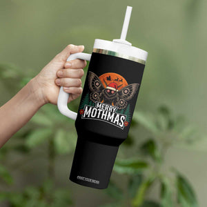 Mothman Tumbler With Handle Holiday Humor Merry Mothmas Cryptid Gift TS12 Print Your Wear