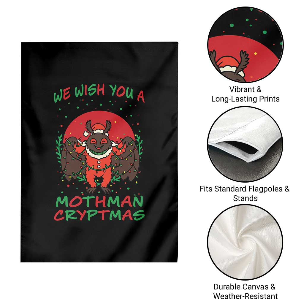 Mothman Christmas Garden Flag We Wish You A Mothman Cryptmas Funny Christmas Gift TS12 Print Your Wear