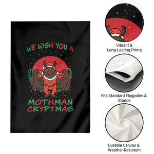 Mothman Christmas Garden Flag We Wish You A Mothman Cryptmas Funny Christmas Gift TS12 Print Your Wear