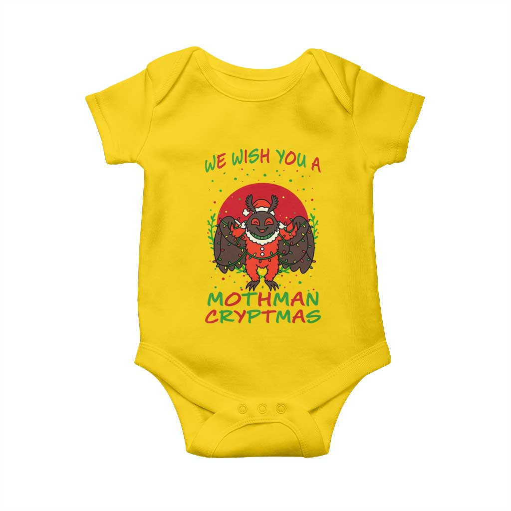 Mothman Christmas Baby Onesie We Wish You A Mothman Cryptmas Funny Christmas Gift TS12 Daisy Print Your Wear