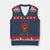 Mothman Xmas V-Neck Knit Sweater Vest We Wish You A Mothman Cryptmas Funny Xmas Gift TS12 Navy Red Print Your Wear
