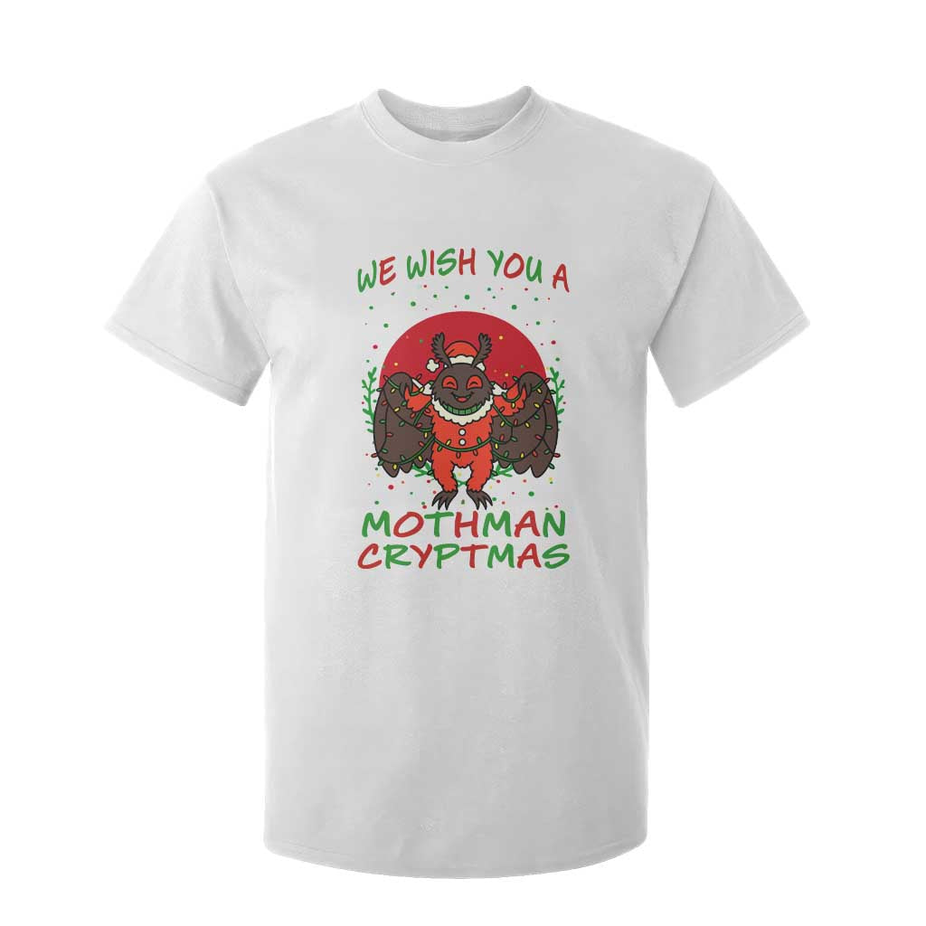 Mothman Christmas T Shirt For Kid We Wish You A Mothman Cryptmas Funny Christmas Gift TS12 White Print Your Wear