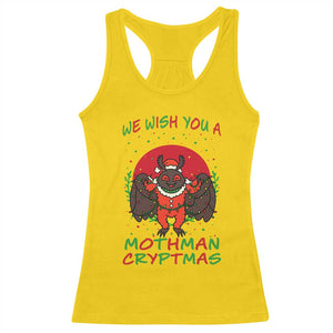 Mothman Christmas Racerback Tank Top We Wish You A Mothman Cryptmas Funny Christmas Gift TS12 Daisy Print Your Wear