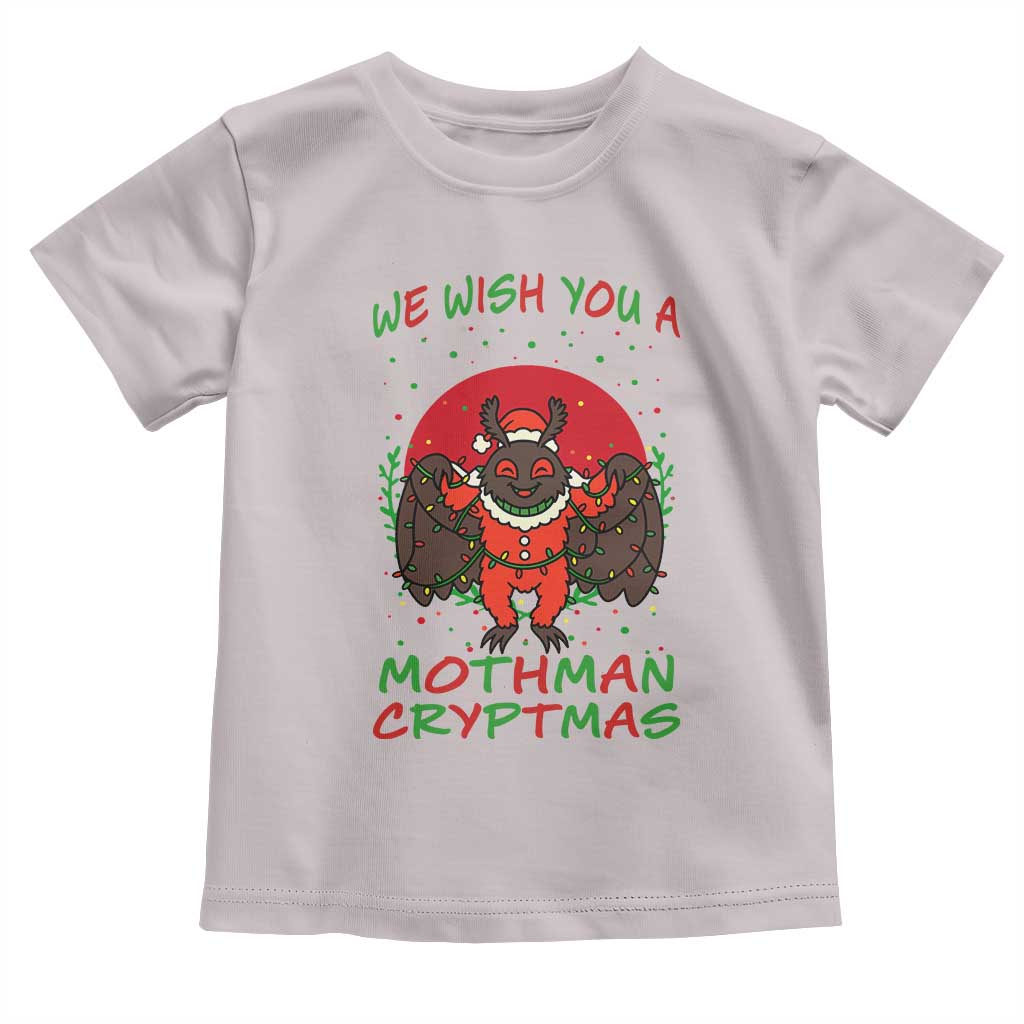 Mothman Christmas Toddler T Shirt We Wish You A Mothman Cryptmas Funny Christmas Gift TS12 Ice Gray Print Your Wear
