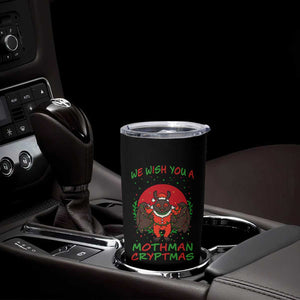 Mothman Christmas Tumbler Cup We Wish You A Mothman Cryptmas Funny Christmas Gift TS12 Print Your Wear