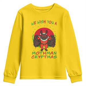 Mothman Christmas Youth Sweatshirt We Wish You A Mothman Cryptmas Funny Christmas Gift TS12 Daisy Print Your Wear