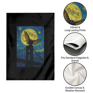 Mothman Starry Night Garden Flag Van Gogh Cryptid Gift TS12 Print Your Wear