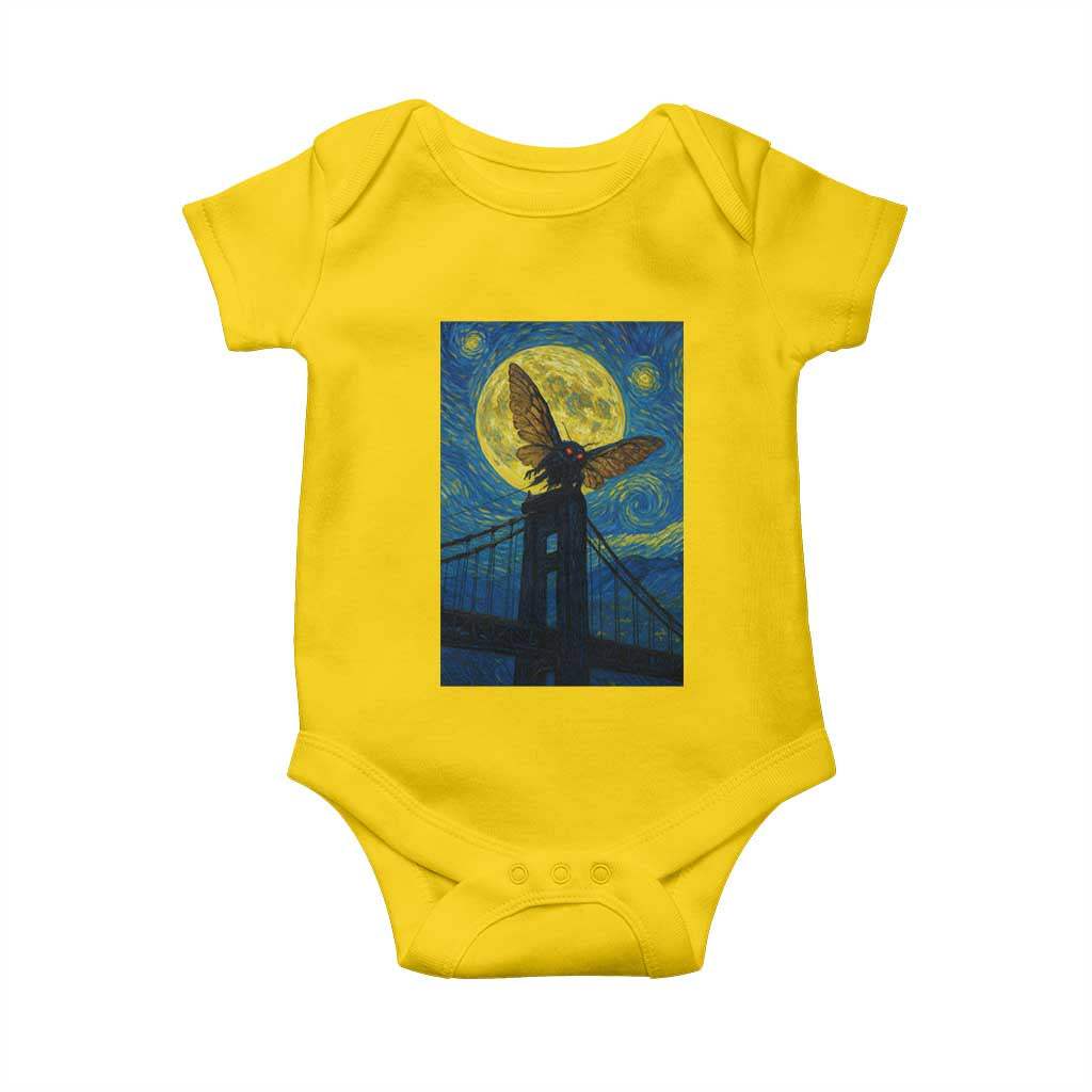 Mothman Starry Night Baby Onesie Van Gogh Cryptid Gift TS12 Daisy Print Your Wear