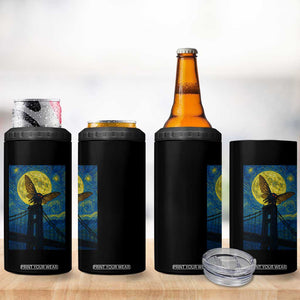 Mothman Starry Night 4 in 1 Can Cooler Tumbler Van Gogh Cryptid Gift TS12 Print Your Wear