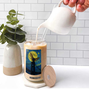 Mothman Starry Night Glass Can Van Gogh Cryptid Gift TS12 Print Your Wear
