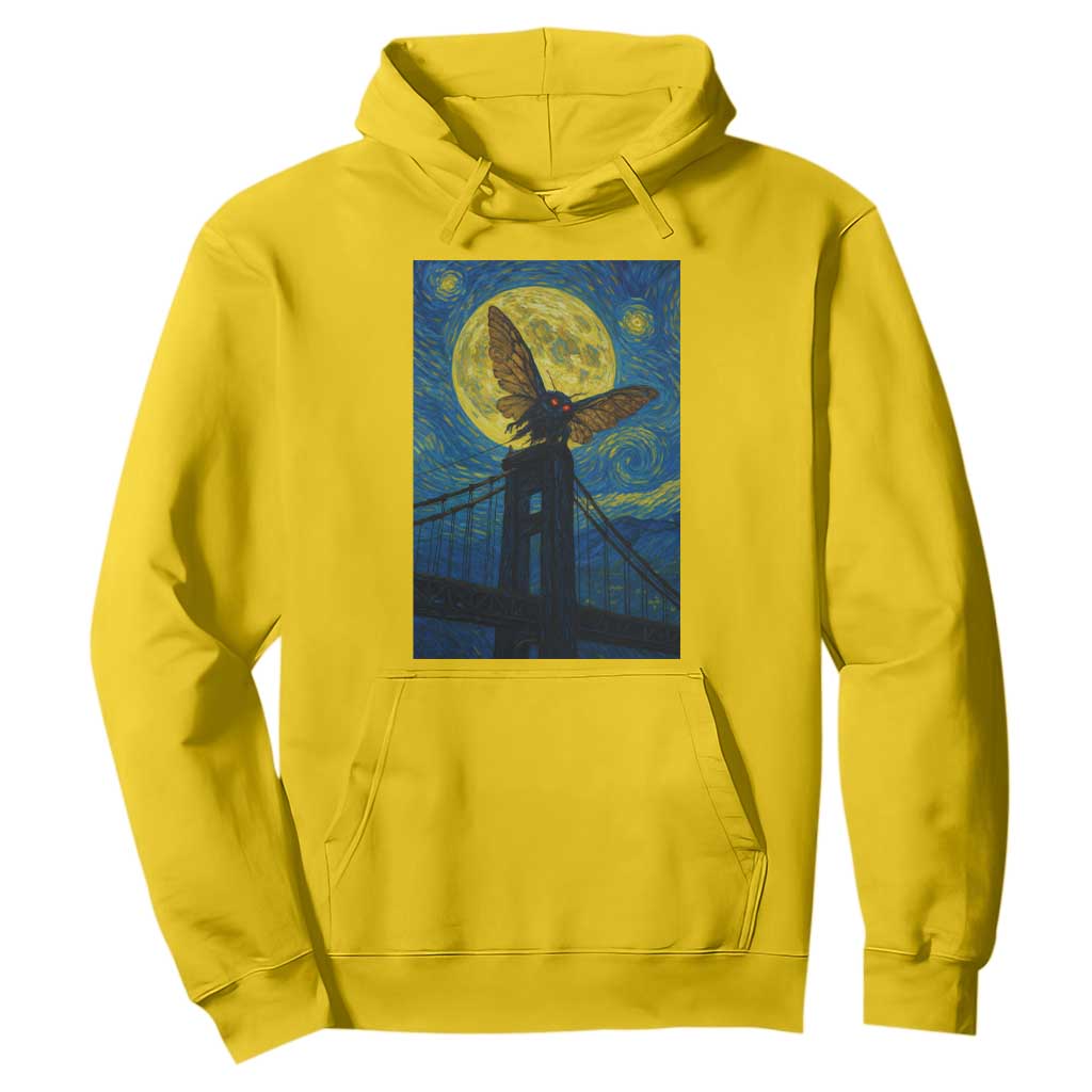 Mothman Starry Night Hoodie Van Gogh Cryptid Gift TS12 Daisy Print Your Wear