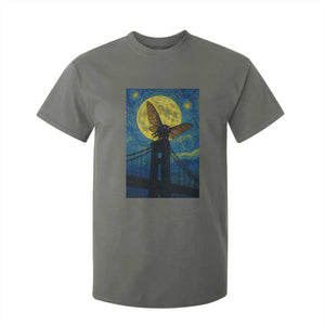 Mothman Starry Night T Shirt For Kid Van Gogh Cryptid Gift TS12 Military Green Print Your Wear