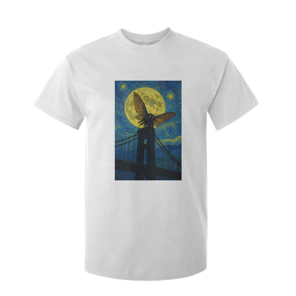 Mothman Starry Night T Shirt For Kid Van Gogh Cryptid Gift TS12 White Print Your Wear