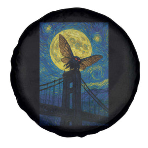 Mothman Starry Night Spare Tire Cover Van Gogh Cryptid Gift TS12 Print Your Wear