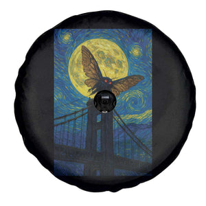 Mothman Starry Night Spare Tire Cover Van Gogh Cryptid Gift TS12 Print Your Wear