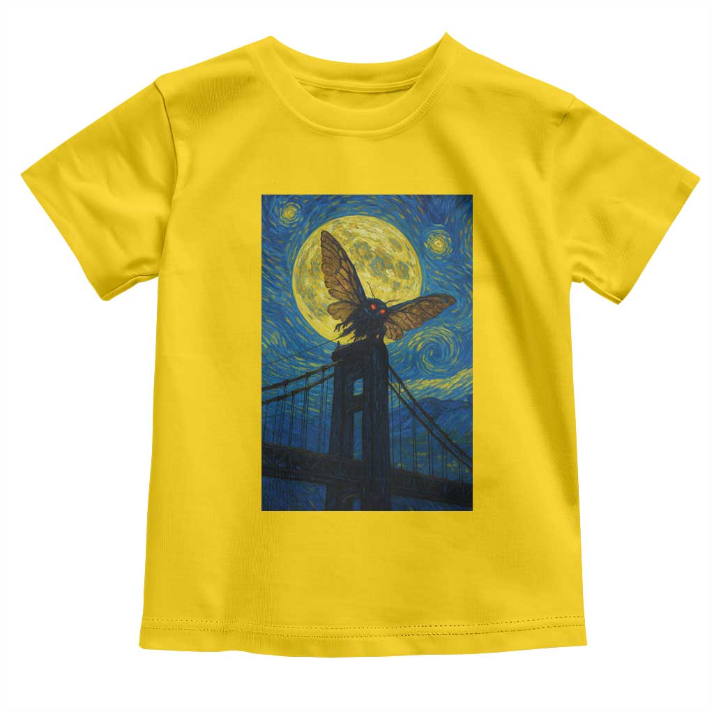 Mothman Starry Night Toddler T Shirt Van Gogh Cryptid Gift TS12 Daisy Print Your Wear