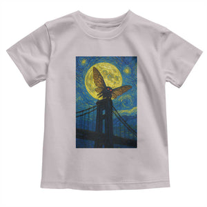 Mothman Starry Night Toddler T Shirt Van Gogh Cryptid Gift TS12 Ice Gray Print Your Wear