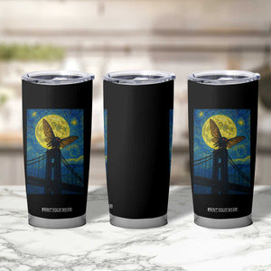 Mothman Starry Night Tumbler Cup Van Gogh Cryptid Gift TS12 Print Your Wear