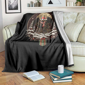 Mothman In Christmas Night Throw Blanket Funny Cryptid Gift TS12 Print Your Wear