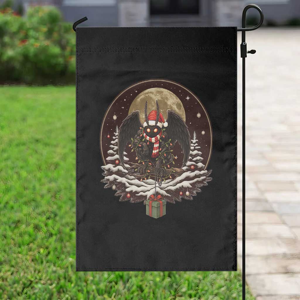 Mothman In Christmas Night Garden Flag Funny Cryptid Gift TS12 Print Your Wear
