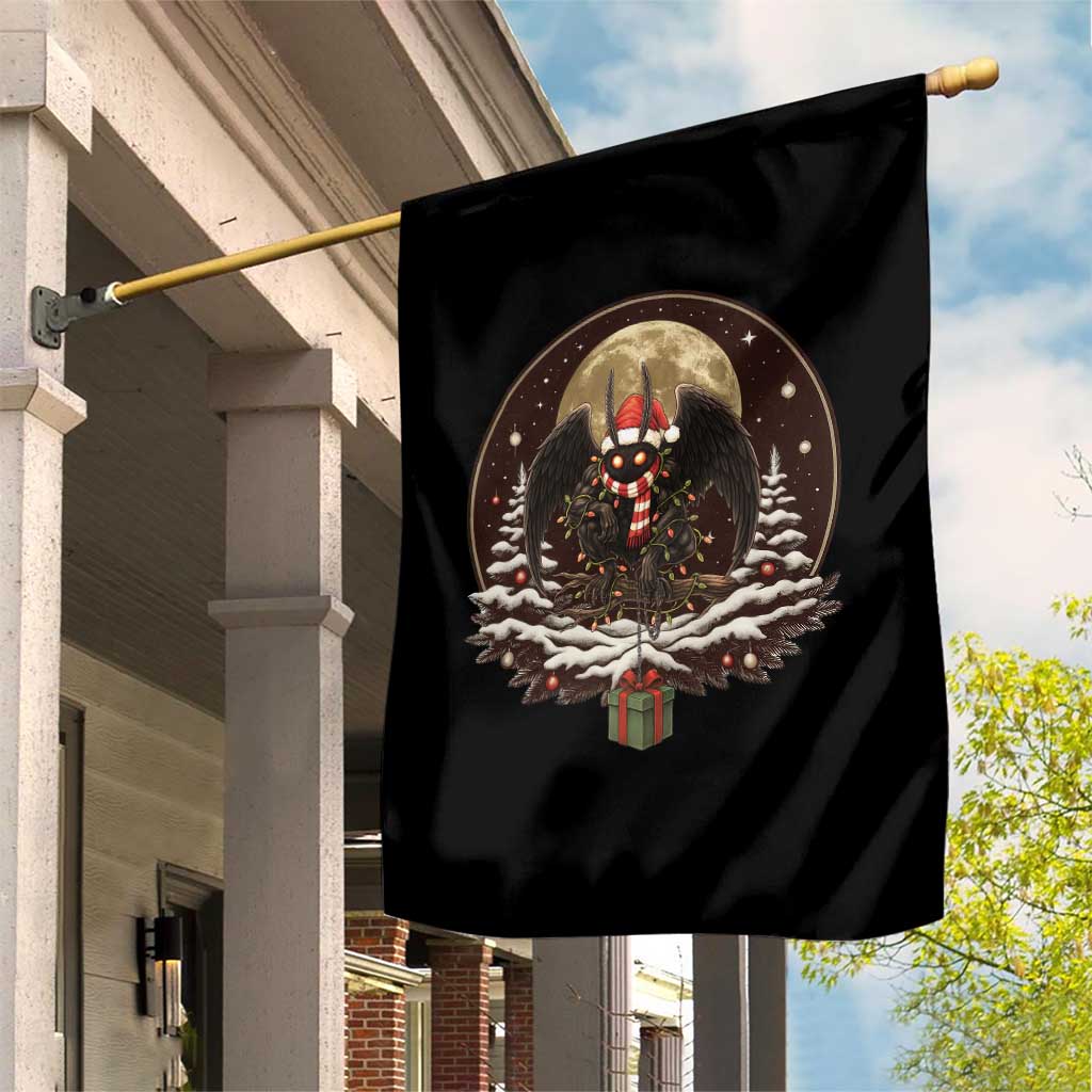 Mothman In Christmas Night Garden Flag Funny Cryptid Gift TS12 Print Your Wear