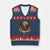 Mothman In Xmas Night V-Neck Knit Sweater Vest Funny Cryptid Gift TS12 Navy Red Print Your Wear
