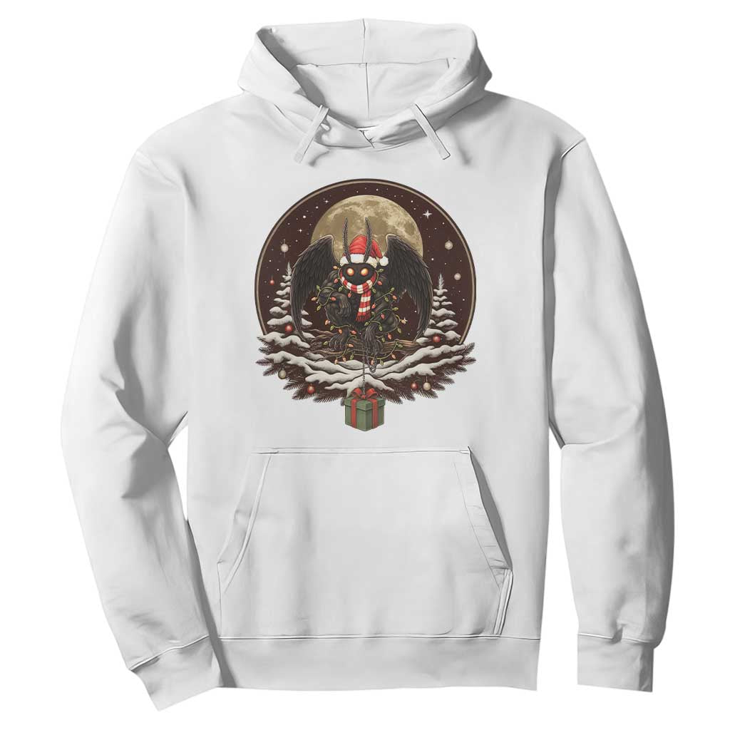 Mothman In Christmas Night Hoodie Funny Cryptid Gift TS12 White Print Your Wear