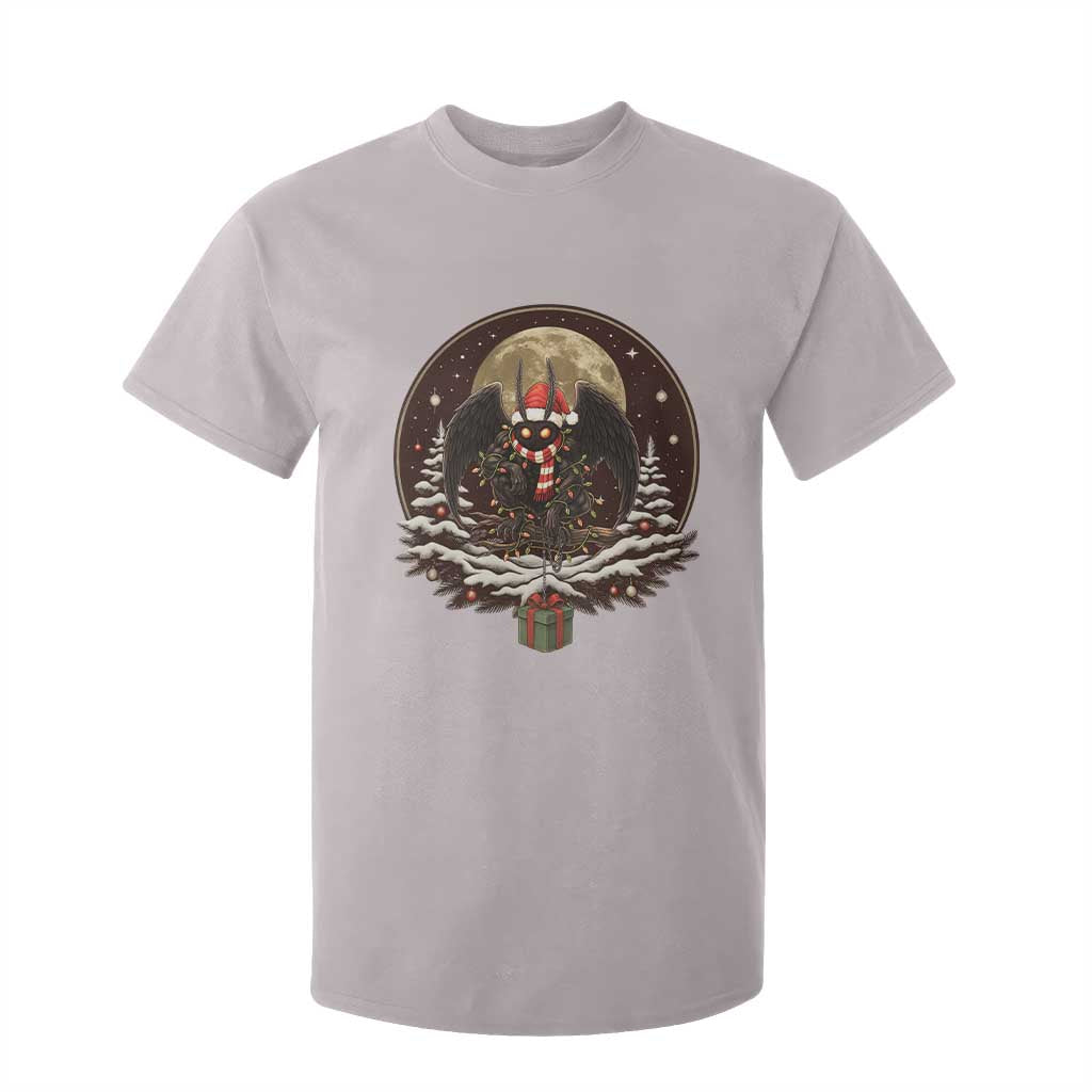 Mothman In Christmas Night T Shirt For Kid Funny Cryptid Gift TS12 Ice Gray Print Your Wear