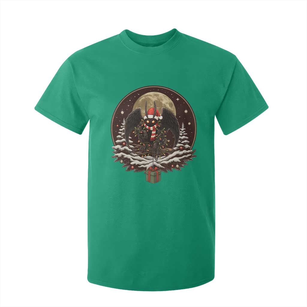 Mothman In Christmas Night T Shirt For Kid Funny Cryptid Gift TS12 Irish Green Print Your Wear