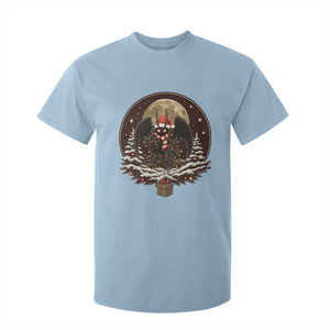 Mothman In Christmas Night T Shirt For Kid Funny Cryptid Gift TS12 Light Blue Print Your Wear