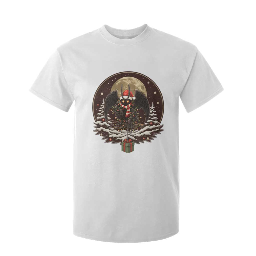 Mothman In Christmas Night T Shirt For Kid Funny Cryptid Gift TS12 White Print Your Wear