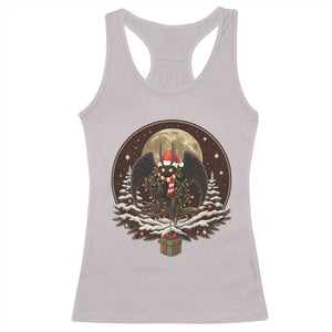 Mothman In Christmas Night Racerback Tank Top Funny Cryptid Gift TS12 Ice Gray Print Your Wear