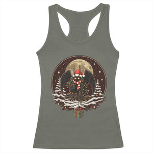 Mothman In Christmas Night Racerback Tank Top Funny Cryptid Gift TS12 Military Green Print Your Wear