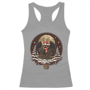 Mothman In Christmas Night Racerback Tank Top Funny Cryptid Gift TS12 Sport Gray Print Your Wear