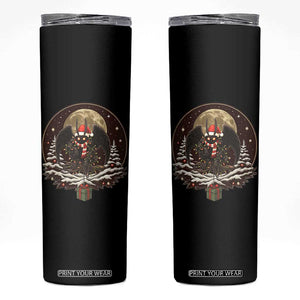 Mothman In Christmas Night Skinny Tumbler Funny Cryptid Gift TS12 Black Print Your Wear