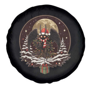Mothman In Christmas Night Spare Tire Cover Funny Cryptid Gift TS12 Print Your Wear