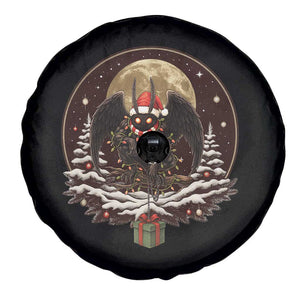Mothman In Christmas Night Spare Tire Cover Funny Cryptid Gift TS12 Print Your Wear