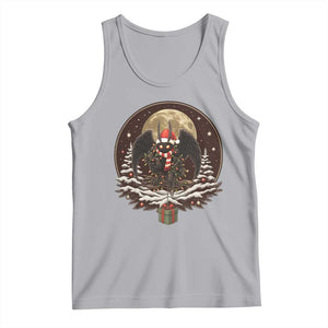 Mothman In Christmas Night Tank Top Funny Cryptid Gift TS12 Athletic Heather Print Your Wear