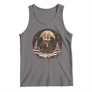 Mothman In Christmas Night Tank Top Funny Cryptid Gift TS12 Deep Heather Print Your Wear