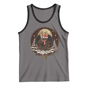 Mothman In Christmas Night Tank Top Funny Cryptid Gift TS12 Deep Heather Black Print Your Wear