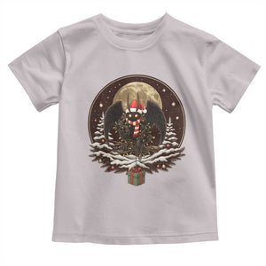 Mothman In Christmas Night Toddler T Shirt Funny Cryptid Gift TS12 Ice Gray Print Your Wear