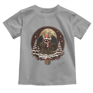 Mothman In Christmas Night Toddler T Shirt Funny Cryptid Gift TS12 Sport Gray Print Your Wear