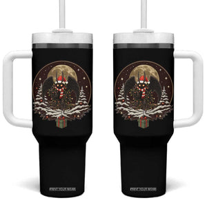 Mothman In Christmas Night Tumbler With Handle Funny Cryptid Gift TS12 One Size: 40 oz Black Print Your Wear